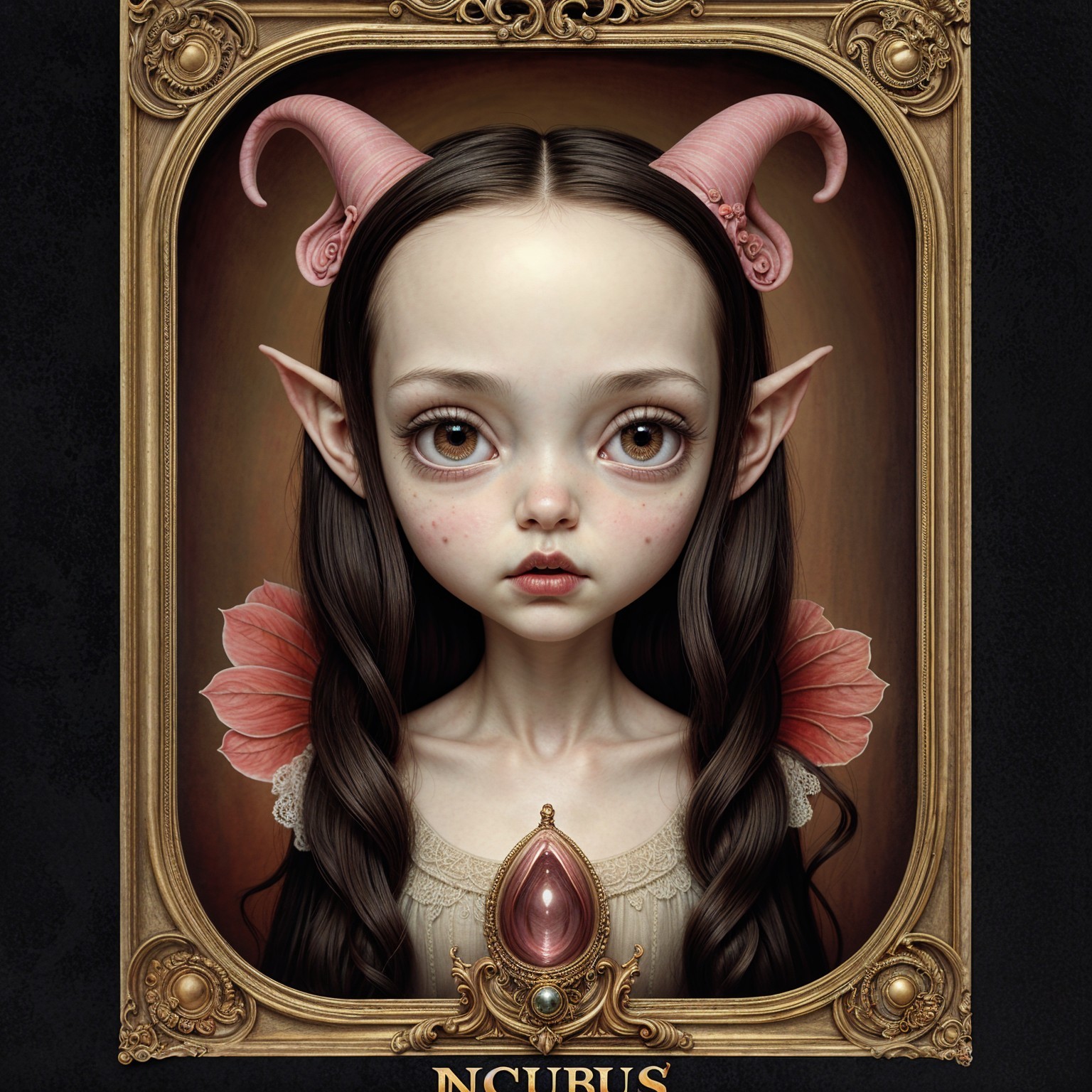 Portrait of a Young Girl with Unique Features and Elegance
