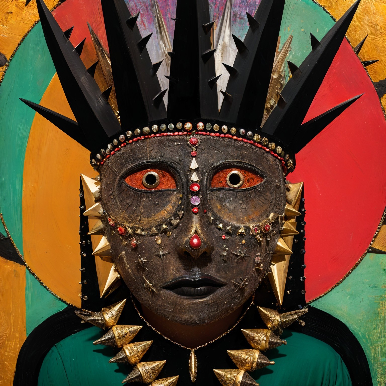 Intricately Designed Colorful Mask with Bold Features