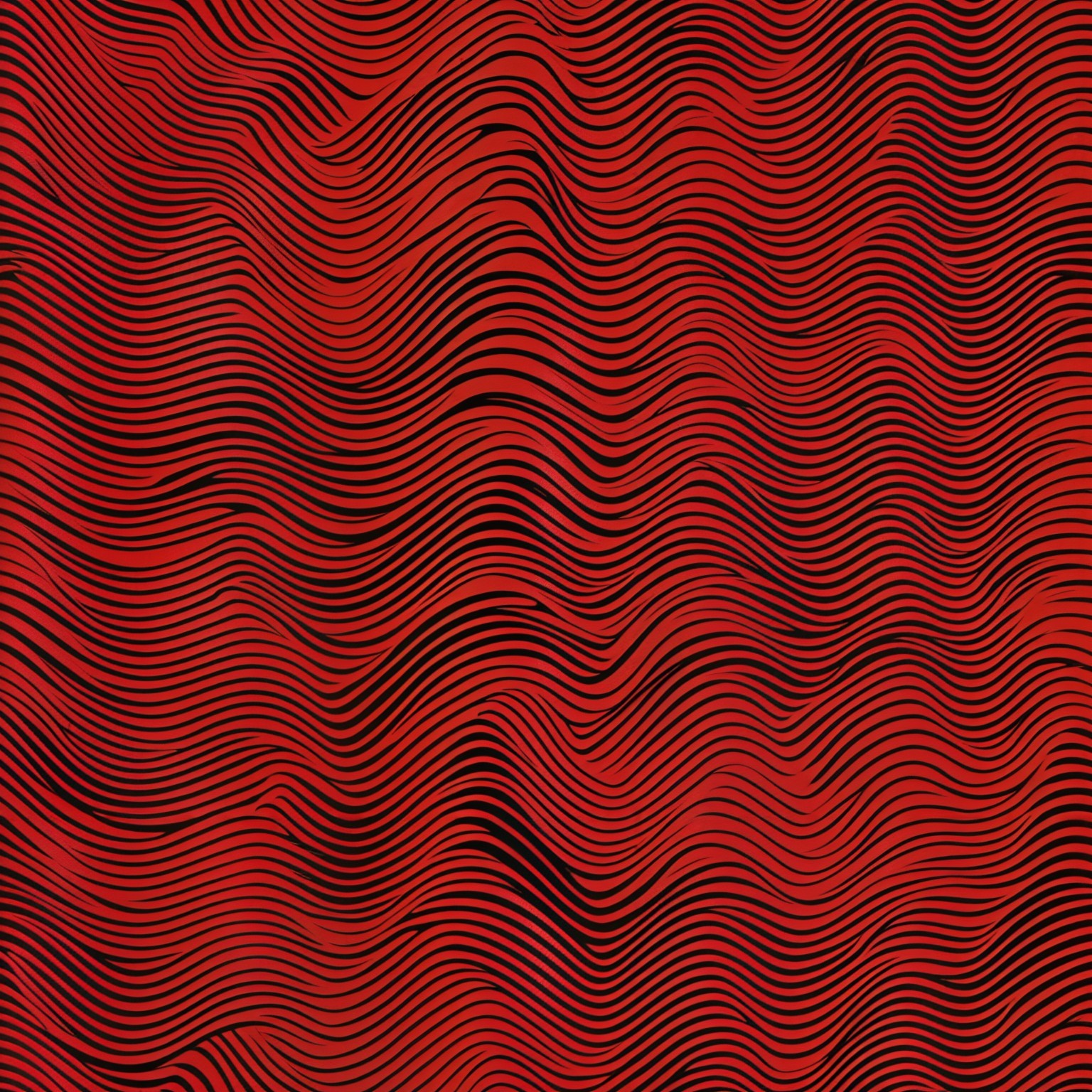 Dynamic Wavy Red Lines on Black Background