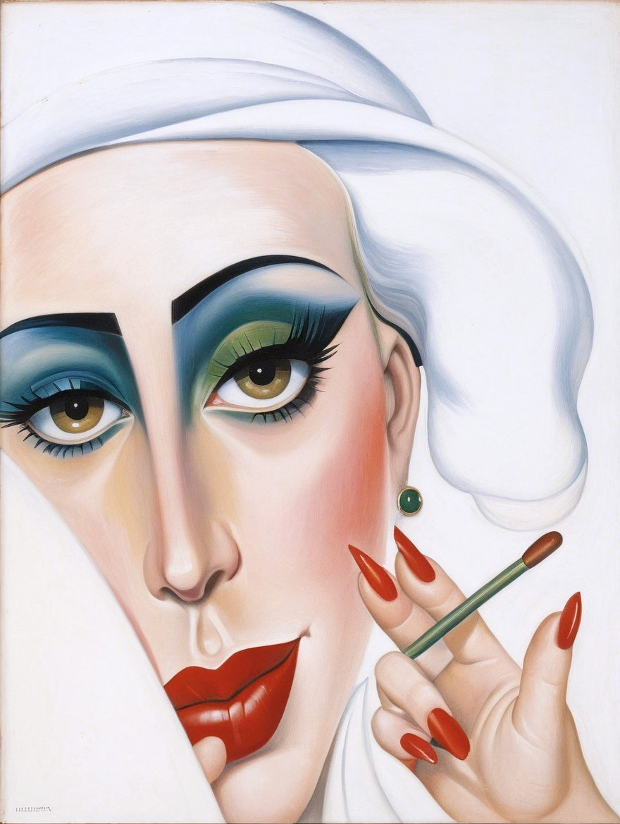 Glamorous Portrait of a Woman with Bold Makeup