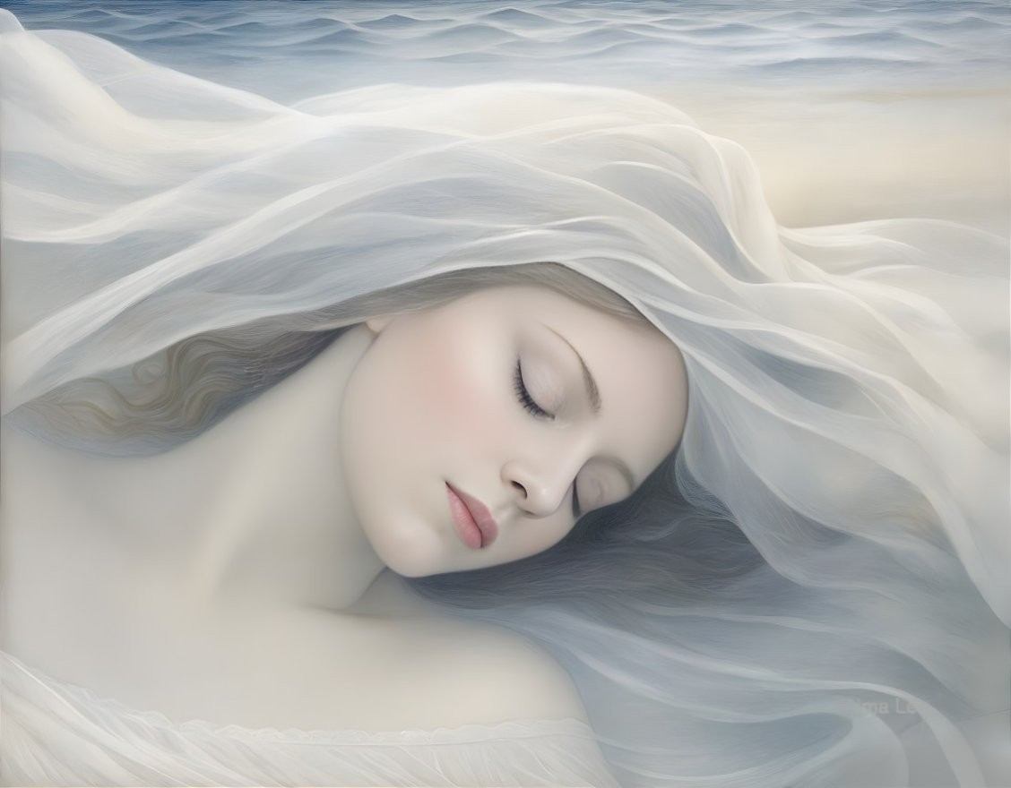 Serene Portrait of a Woman in Soft Colors