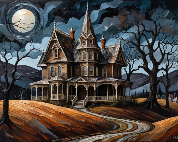 Haunted Victorian Mansion with Gothic Aesthetic