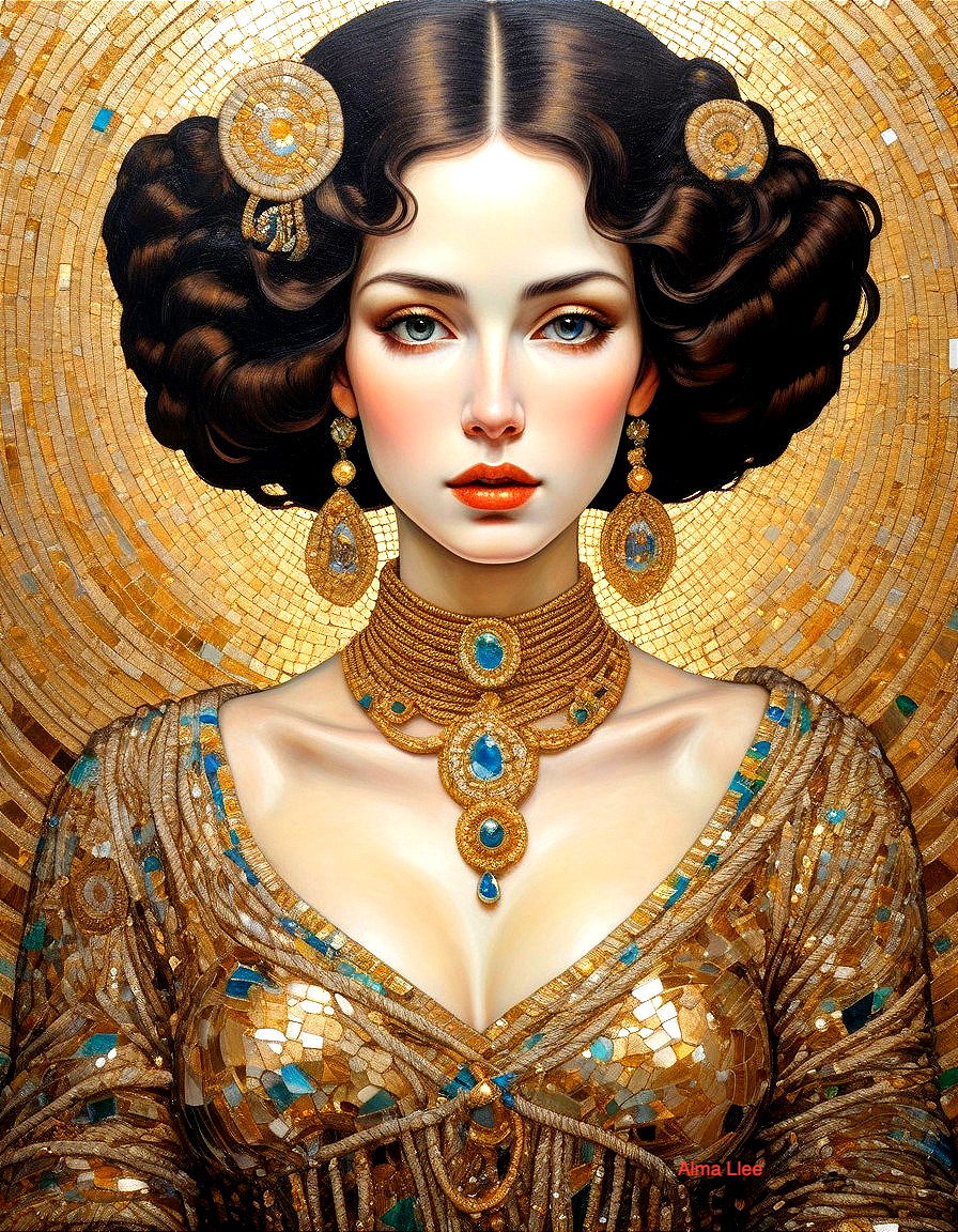 Golden Elegance: A Timeless Portrait