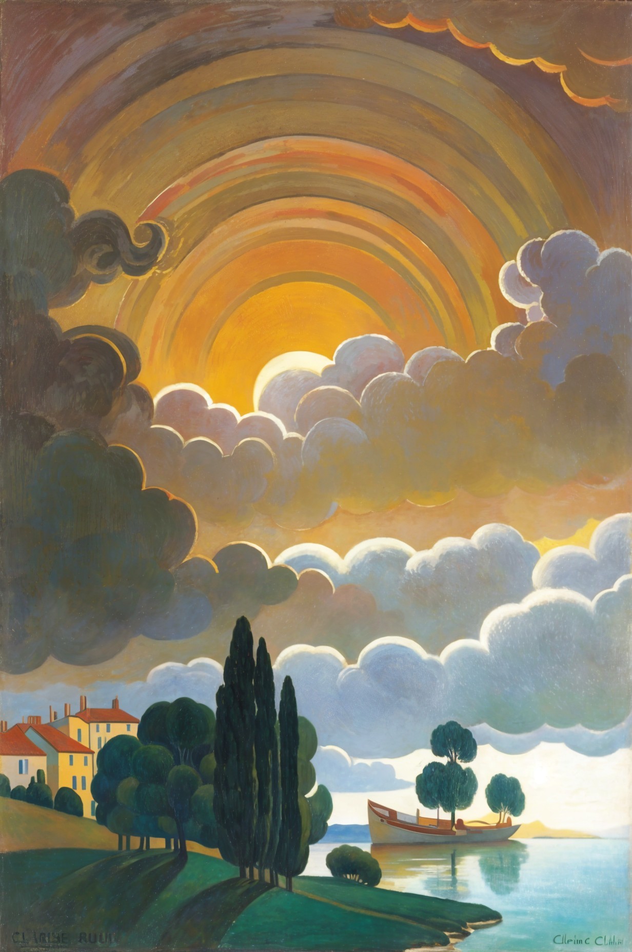 Serene Landscape with Rolling Hills and Tranquil Water