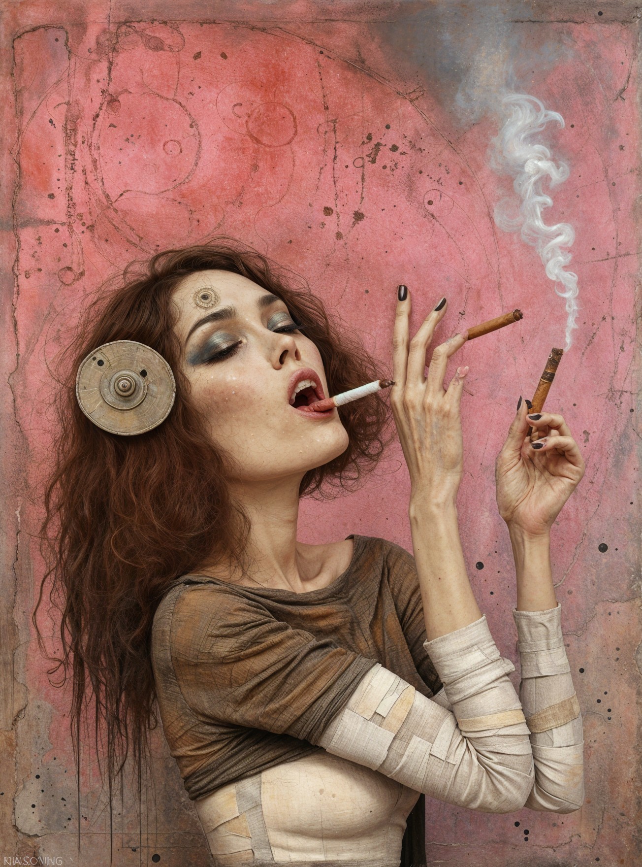 Artistic Portrait of Confident Woman with Bold Style