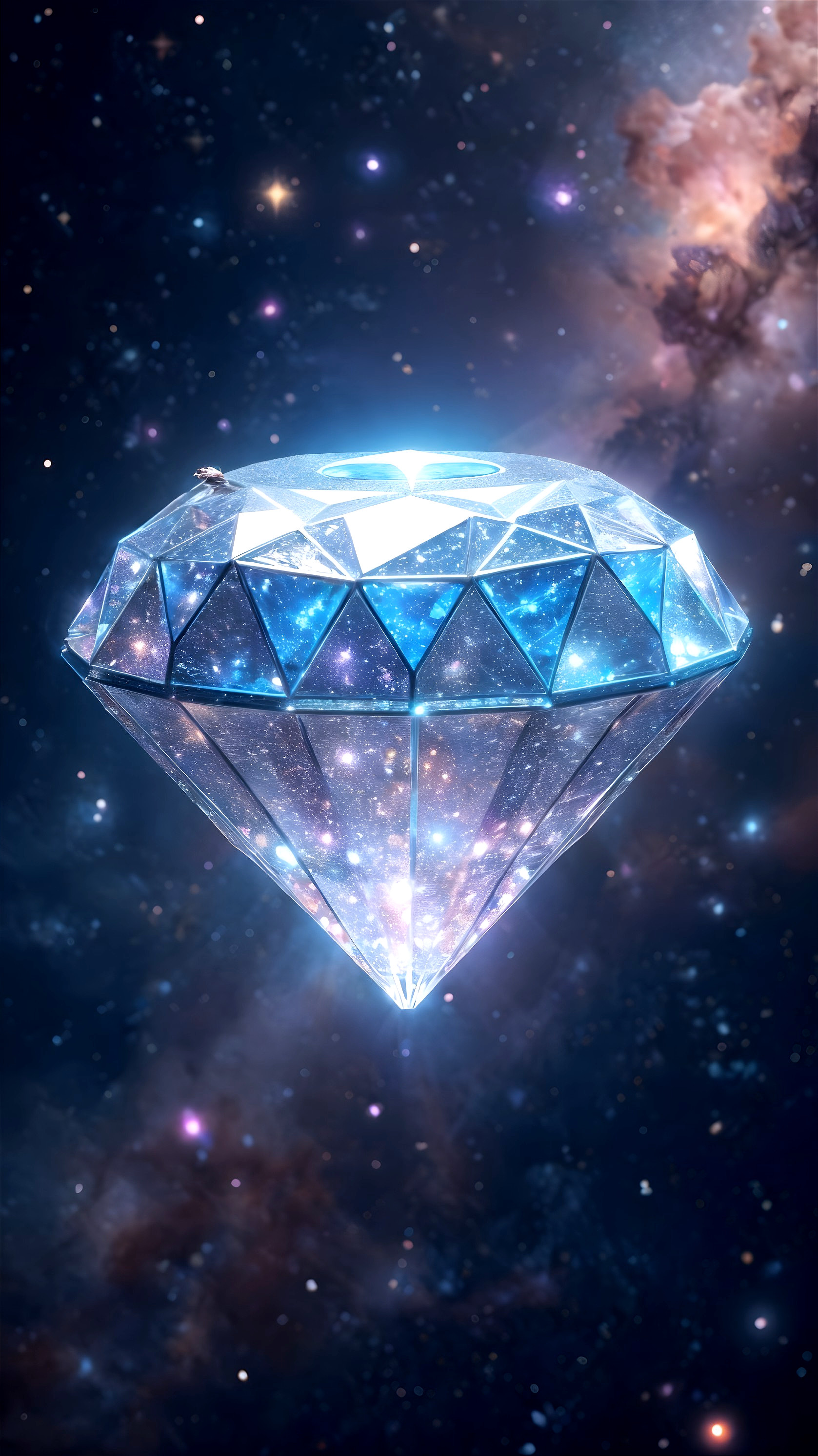 Cosmic Diamond Reflecting Galaxies and Nebulae