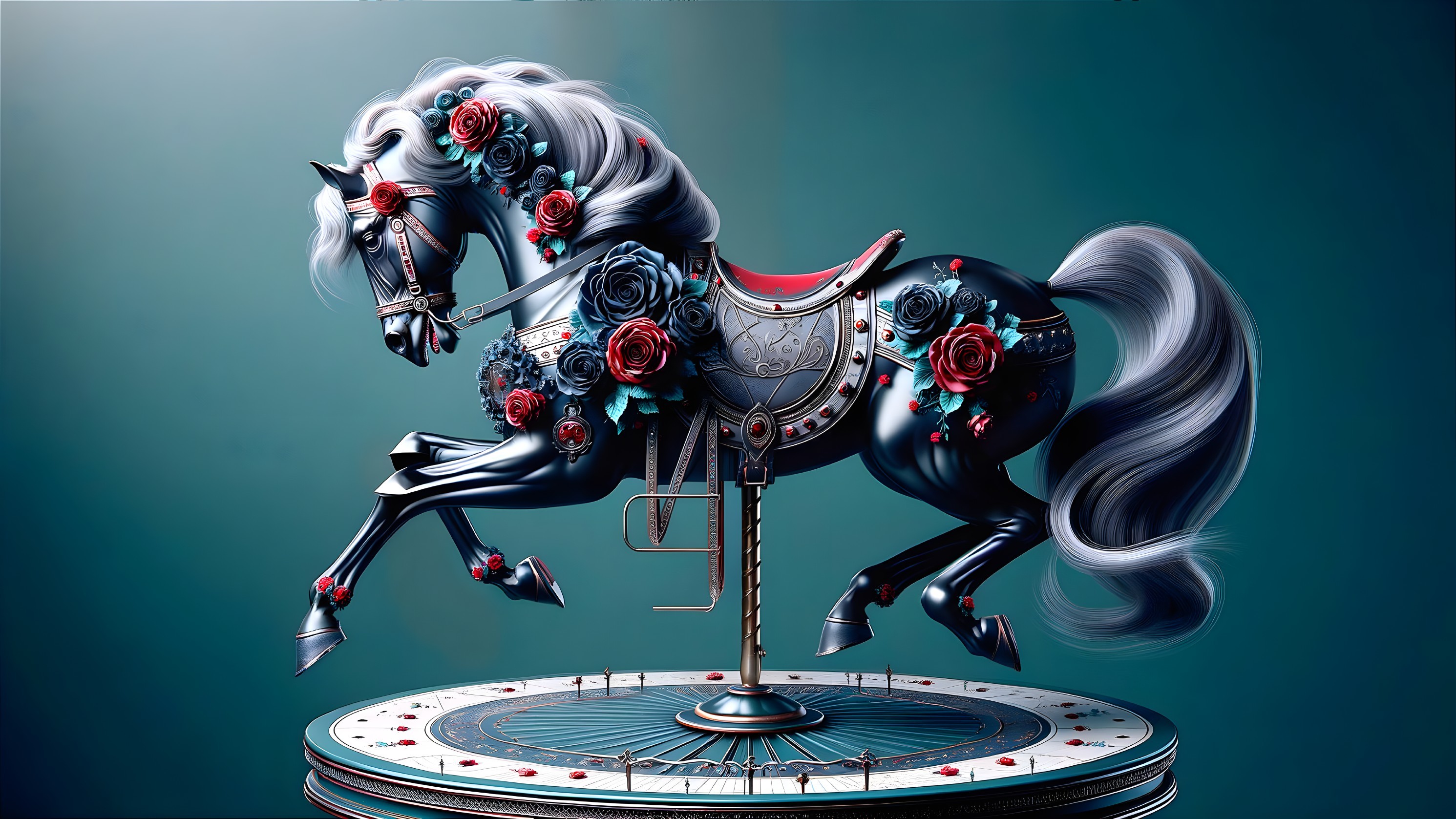 Gothic Carousel: Midnight Rose Parade