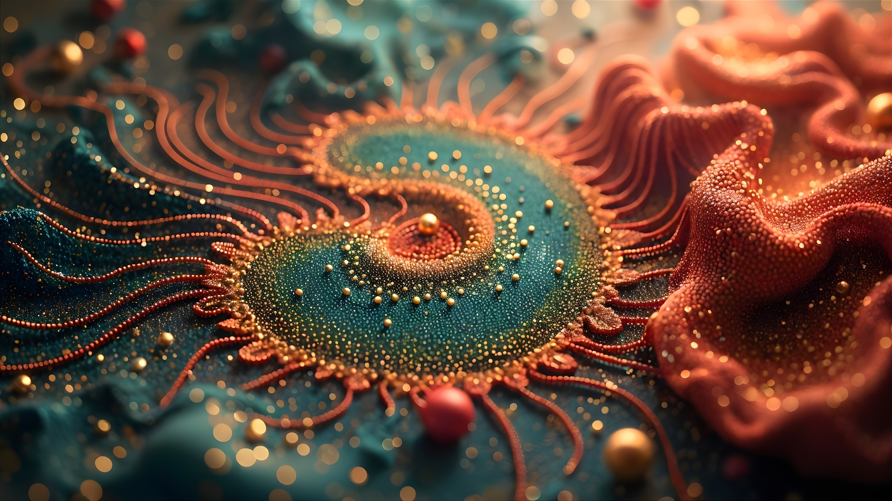 Vibrant Galaxy-Inspired Intricate Design with Texture