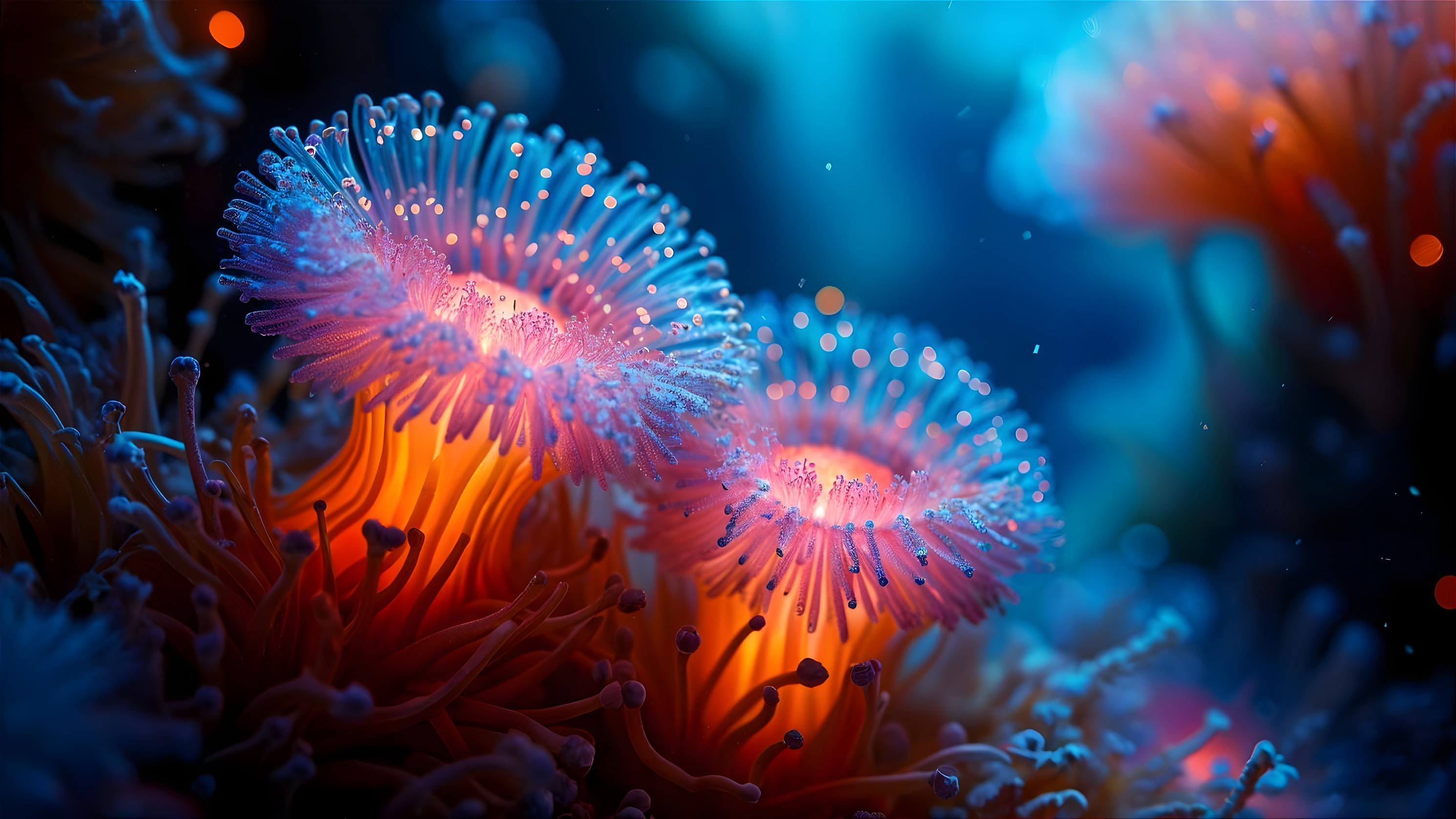 Vibrant Coral in a Serene Underwater Scene