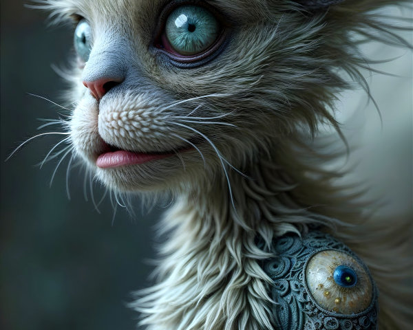 Fantastical Feline Creature with Ornate Features