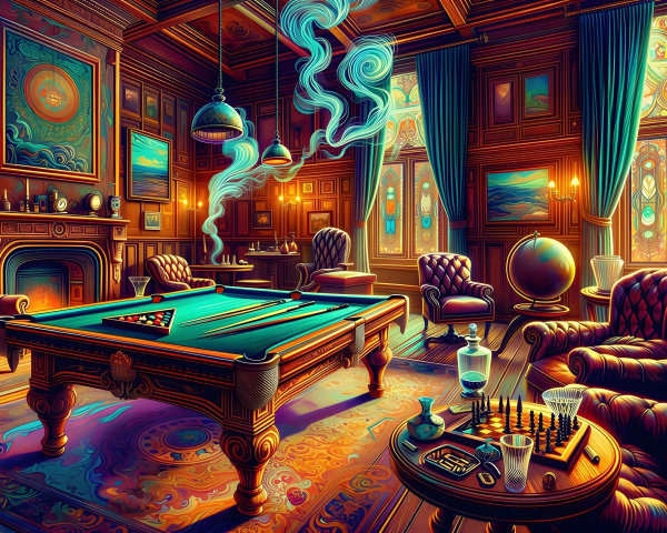 Luxurious Library and Billiard Room Design Features