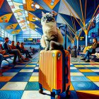 Lush Jungle Scene with Misty Mountains and Streams