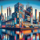 Cascading Waterfalls in Lush Greenery Landscape