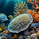 Vibrant Flowers and Majestic Mountains at Sunset