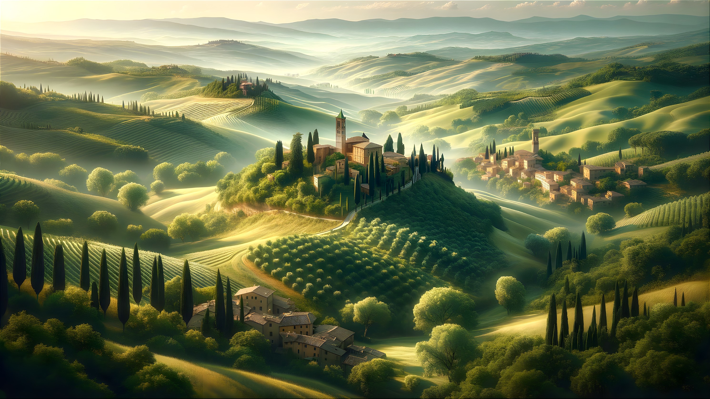 Tuscany's Lush Rolling Hills and Charming Villages