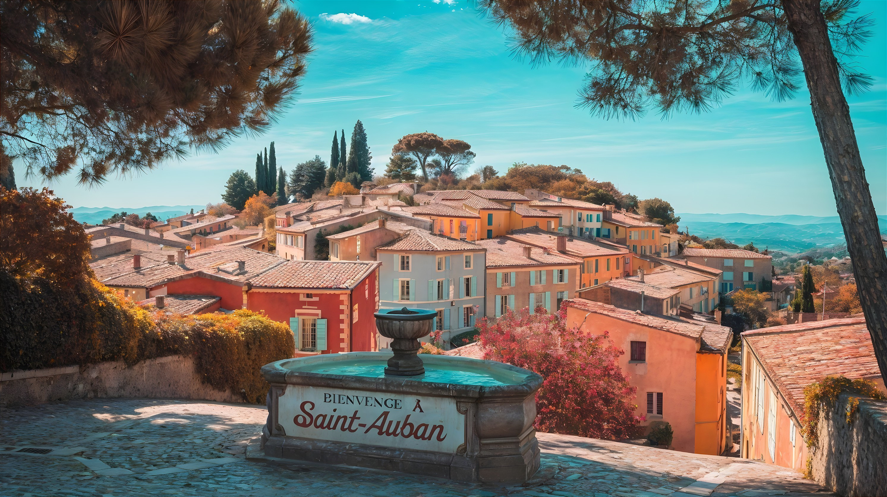 Picturesque Village of Saint-Auban with Pastel Houses