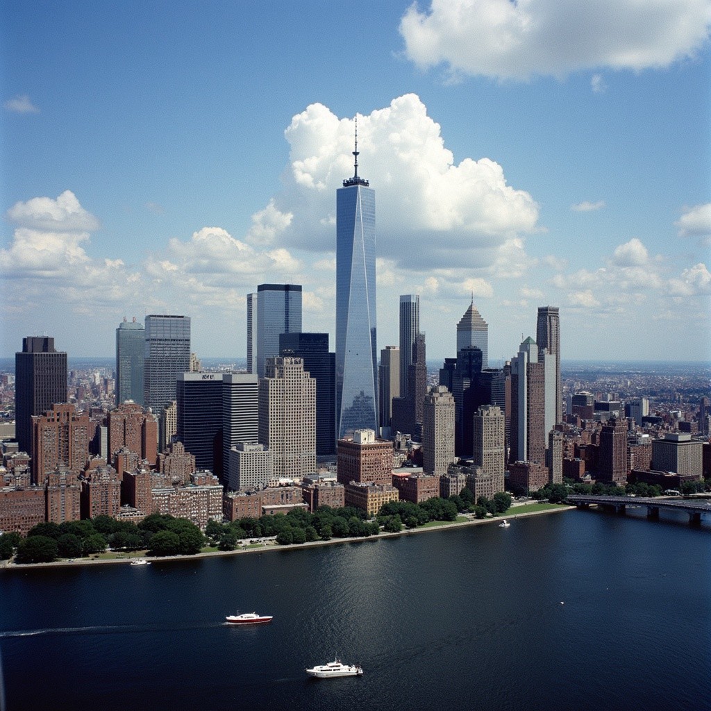 New York City Skyline with One World Trade Center
