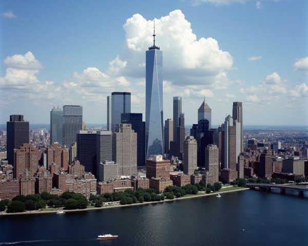 New York City Skyline with One World Trade Center
