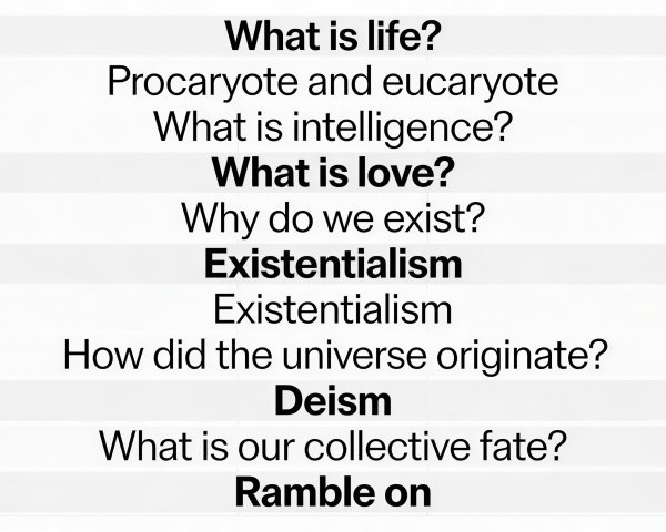 Philosophical Questions and Answers in Black-and-White