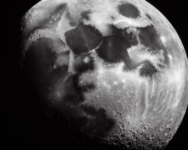 High-Contrast View of Moon's Craters and Surface Details