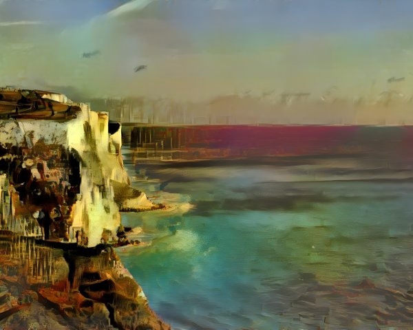 Rugged Cliffs and Tranquil Sea at Picturesque Coastline
