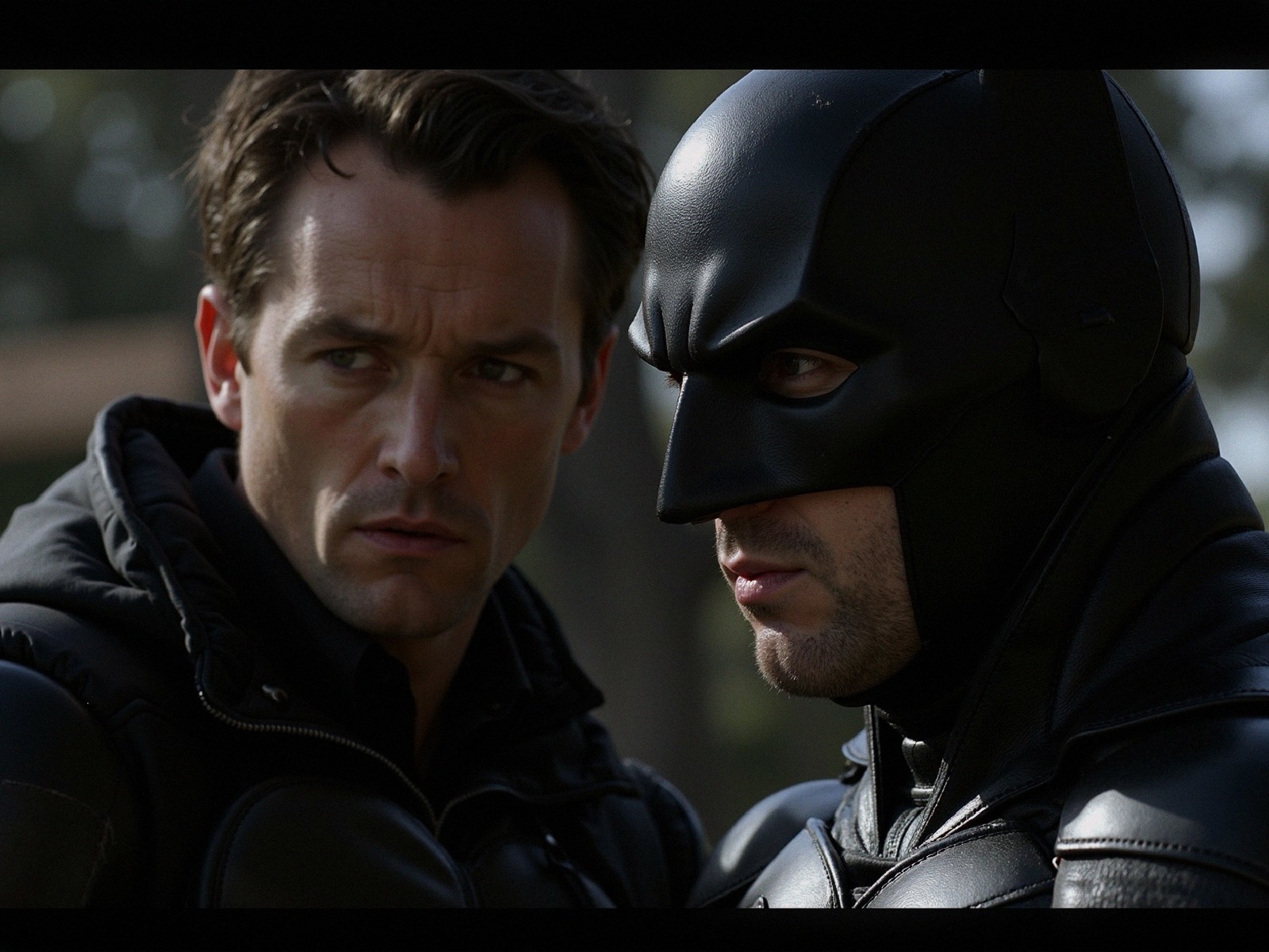 Close-Up of Two Characters in a Tense Confrontation