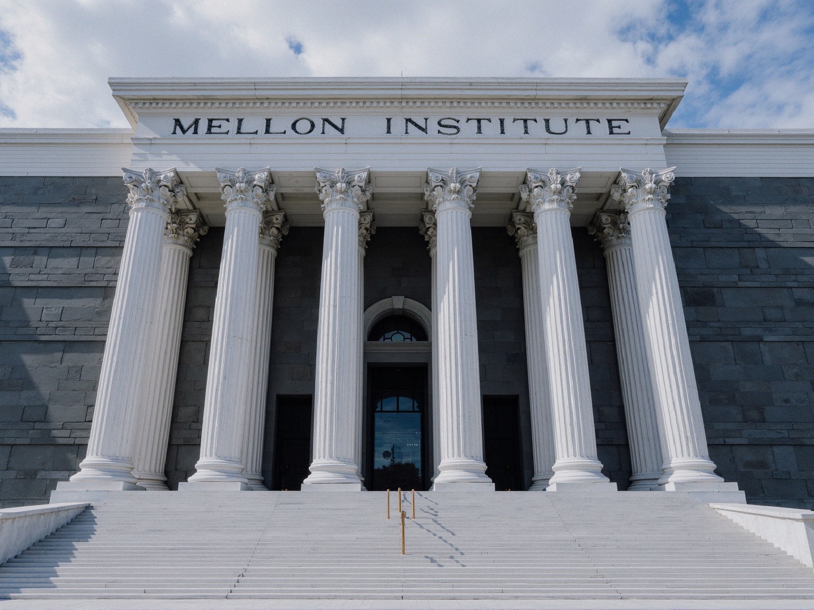 Mellon Institute Building Facade with Columns and Pediment