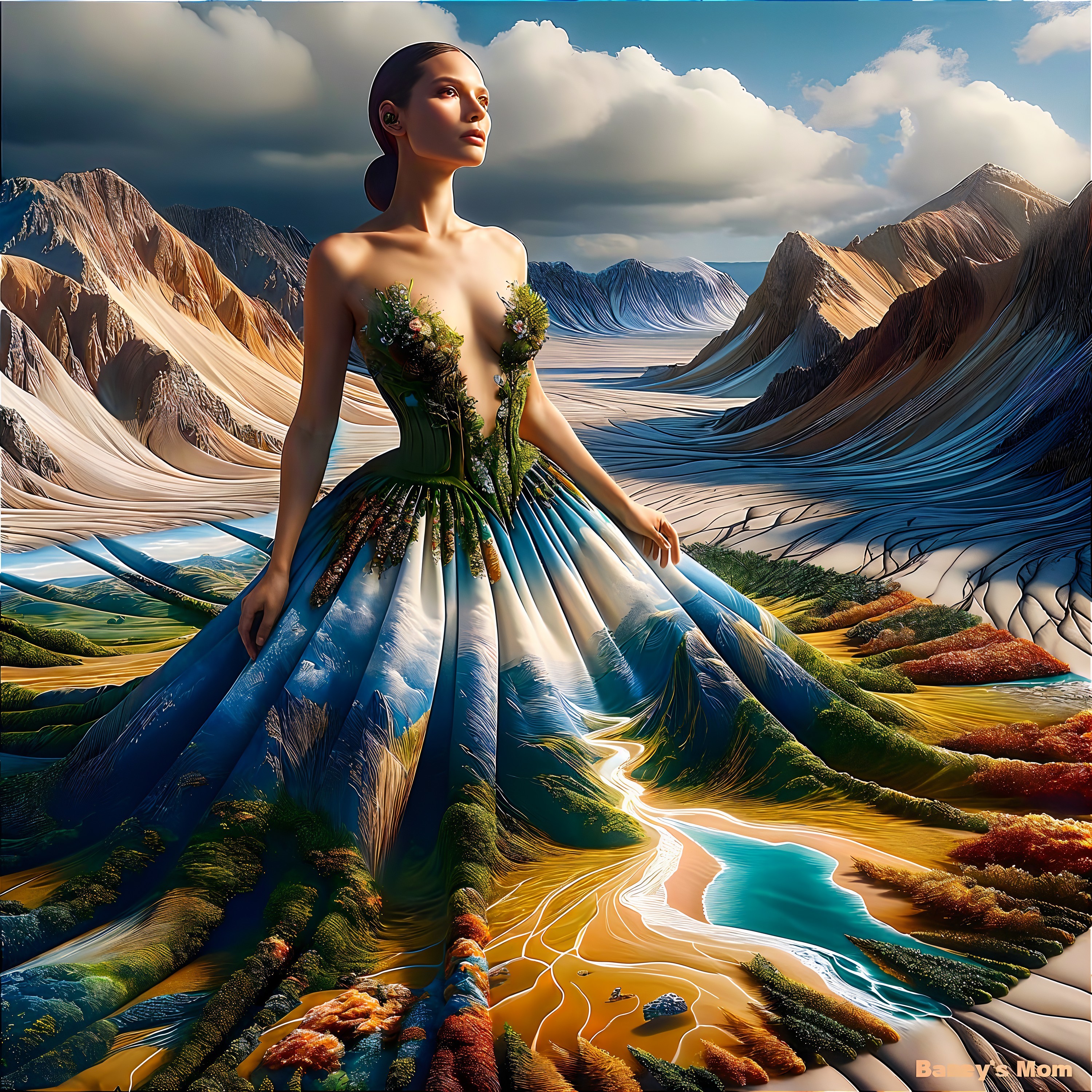 Topographical Skirts - Desert Oasis