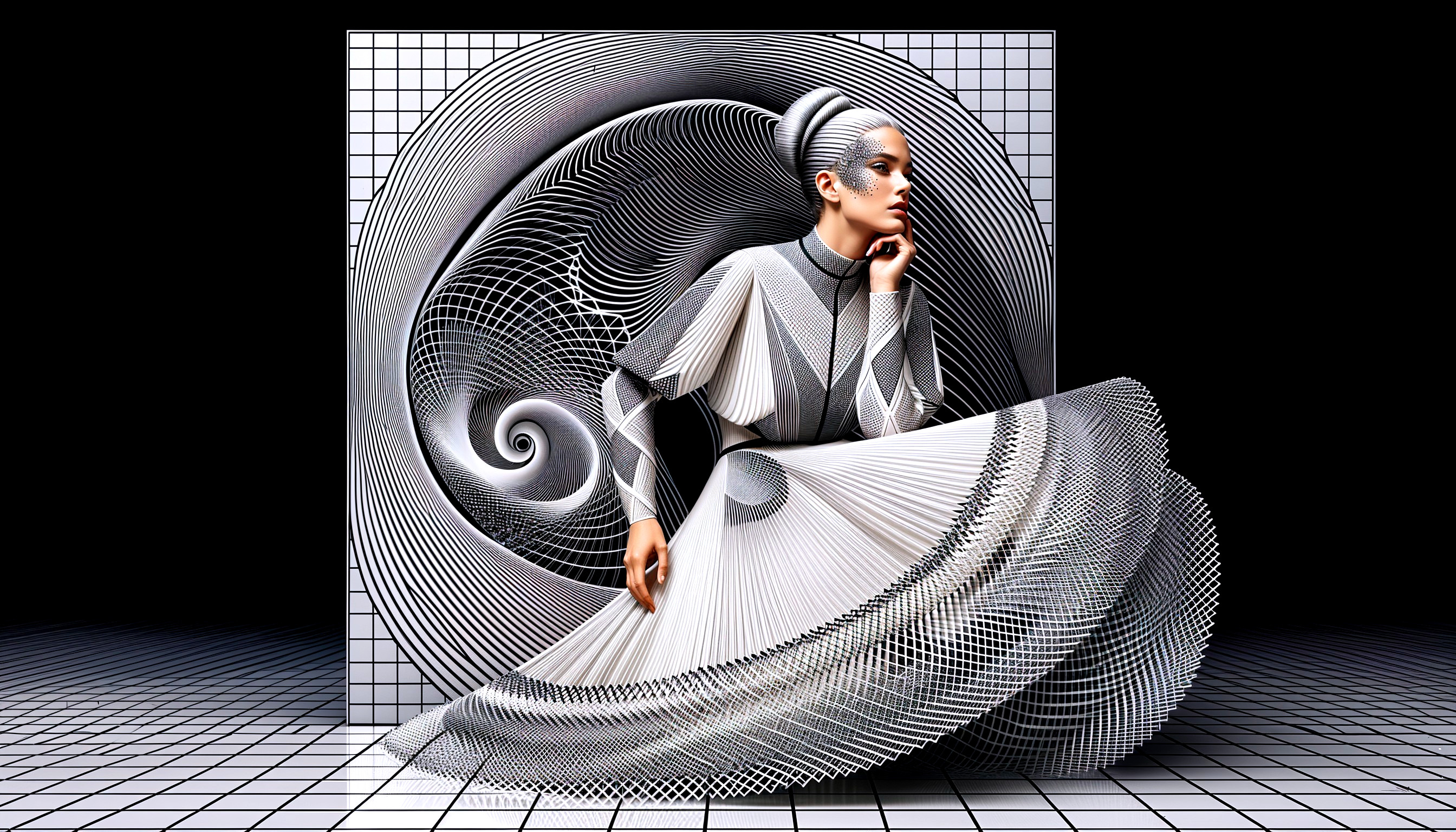 Elegance in Abstract Fashion Statement