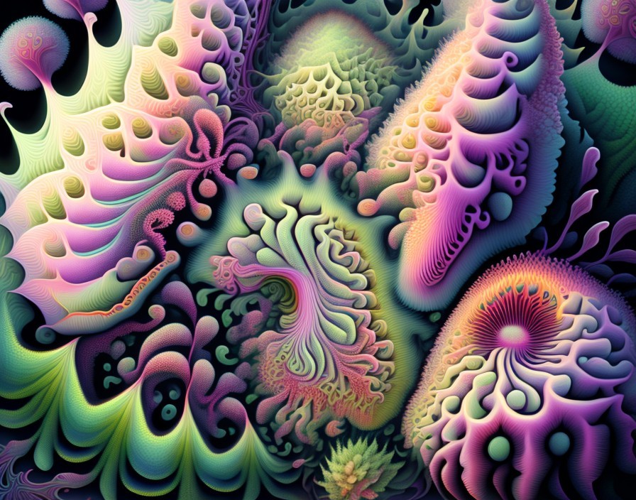 Abstract Vibrant Design with Swirling Patterns and Hues