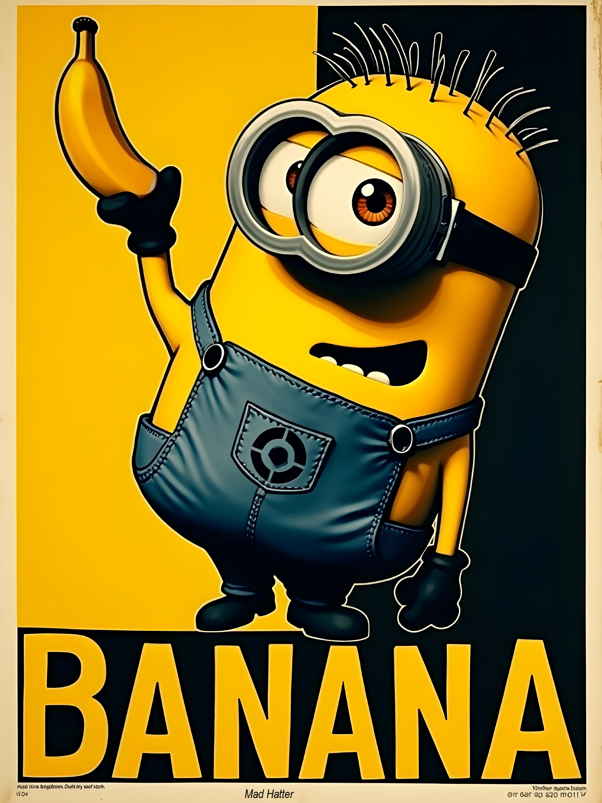 Cheerful Yellow Minion Holding a Banana Design