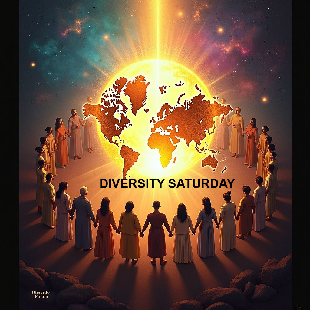 Illustration of Unity and Diversity Around a Globe