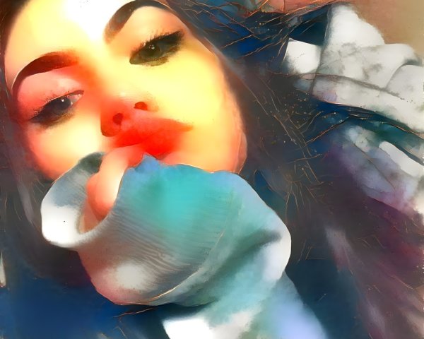 Close-up Portrait of a Young Woman with Bold Features