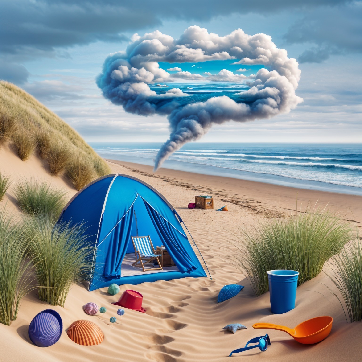 Dreamy Beach Bliss with Colorful Toys