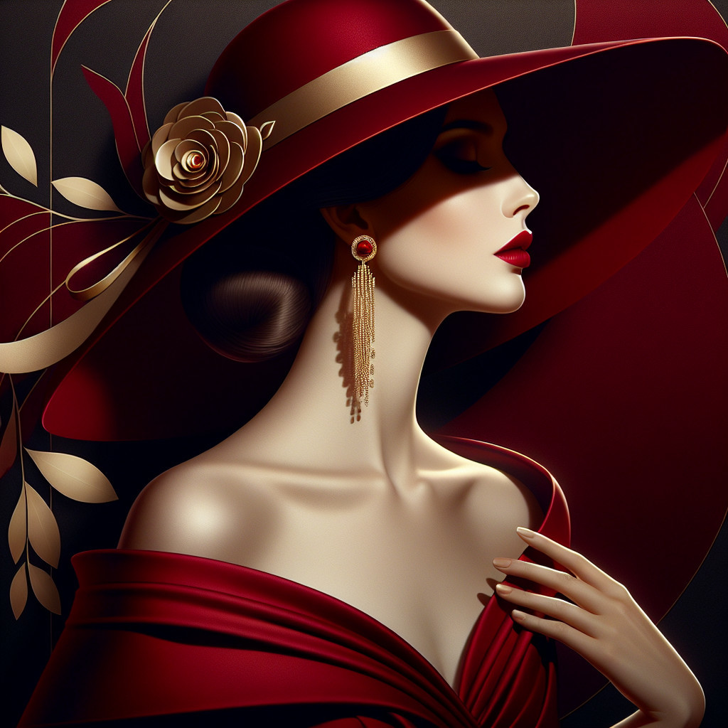 Elegance in Red: A Glamorous Portrait