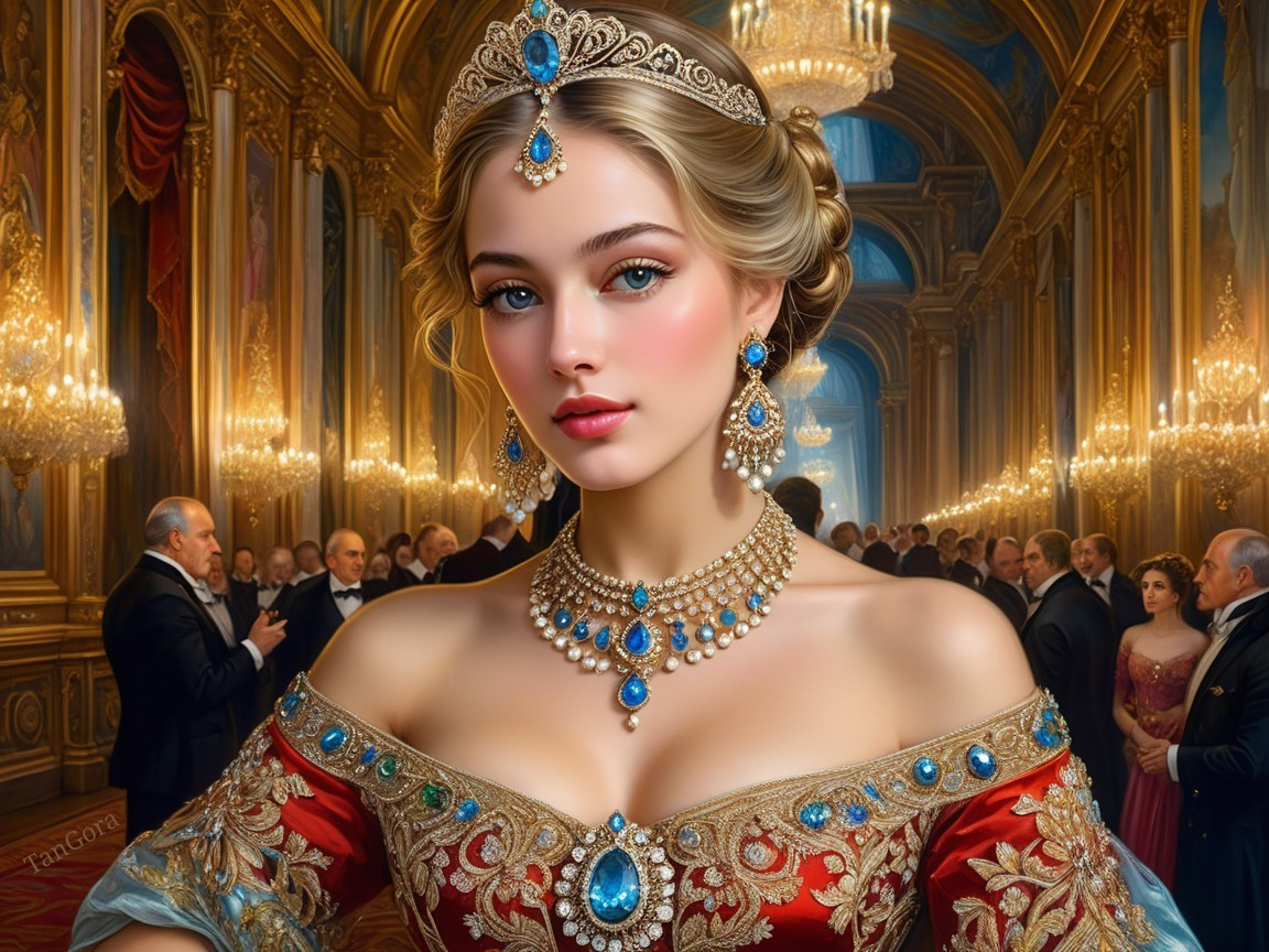 Elegance in a Lavish Ballroom Setting