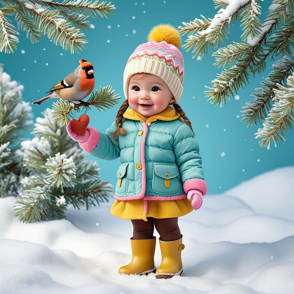 Joyful winter moments