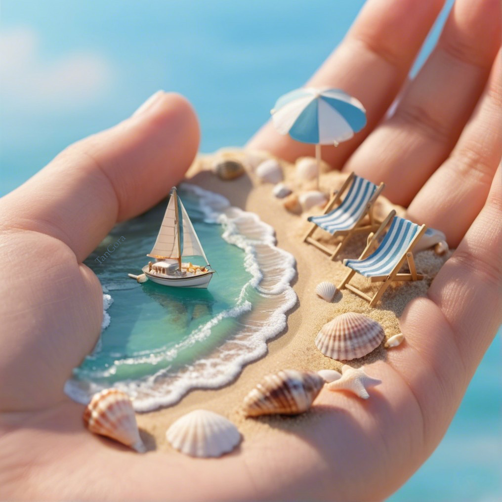 A tiny beach in your hands