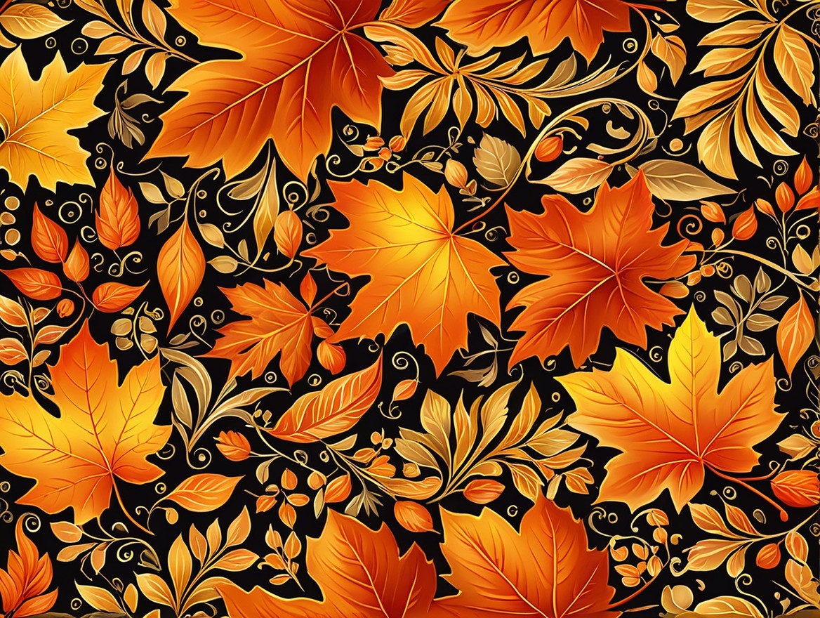Autumn Elegance: Bright Leaves. Blog Backgrounds