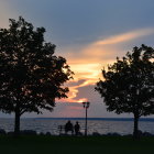 Tranquil Sunset Landscape with Silhouette of Horse