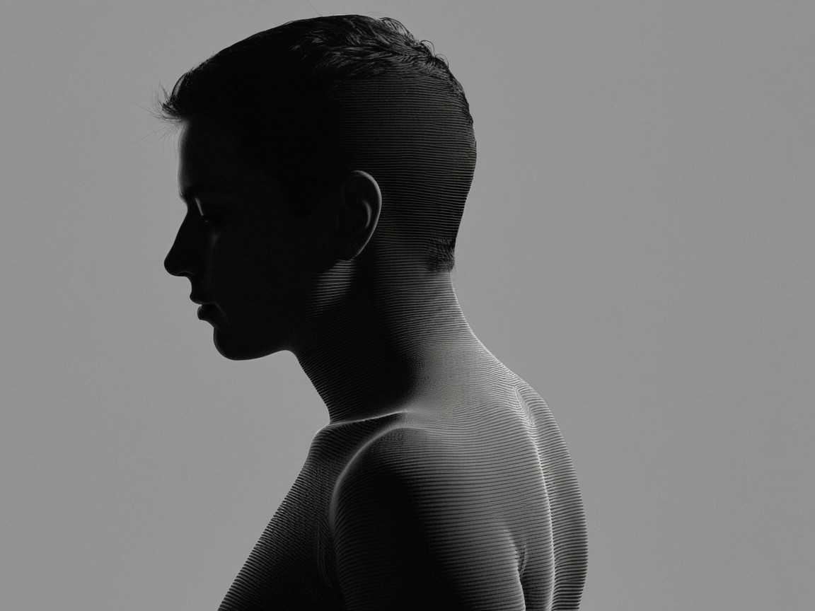 Monochromatic Silhouette with Textured Background