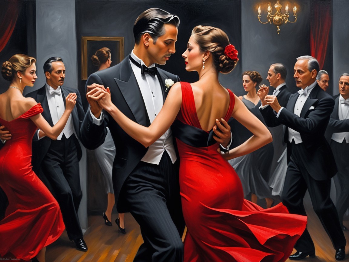 Elegant Ballroom Dance with Couples in Formal Attire