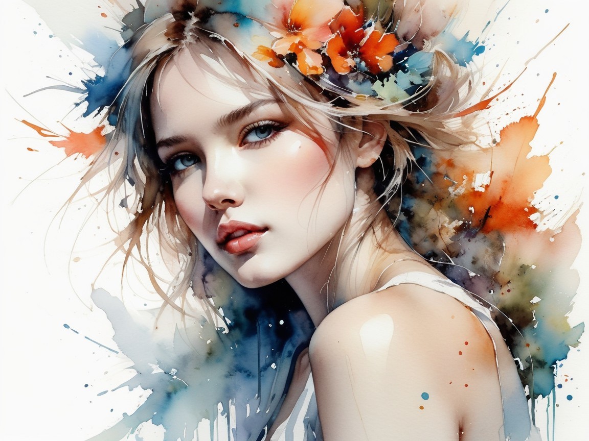 Ethereal Watercolor Fusion of Styles