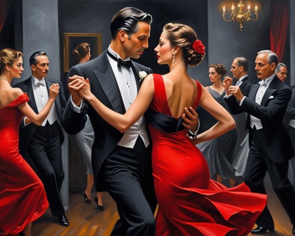 Elegant Ballroom Dance with Couples in Formal Attire