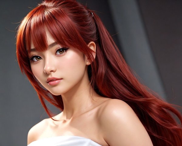 Elegant Portrait of a Young Woman with Radiant Glow
