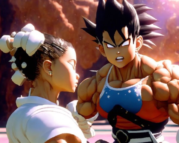 Dynamic Characters in Vibrant Colors and Poses
