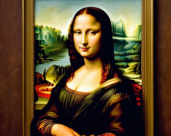 Reimagined version of the iconic Mona Lisa painting