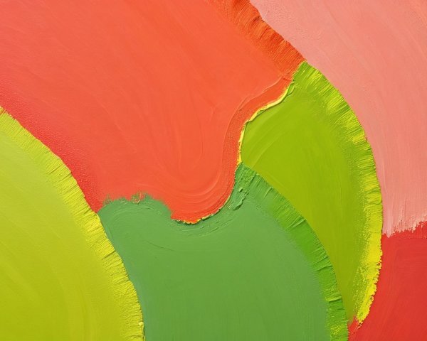 Abstract Painting with Vibrant Colors and Dynamic Curves