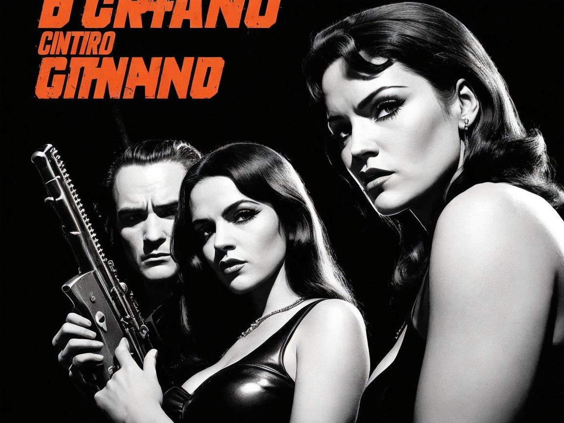 Stylish Characters in Dramatic Noir Setting