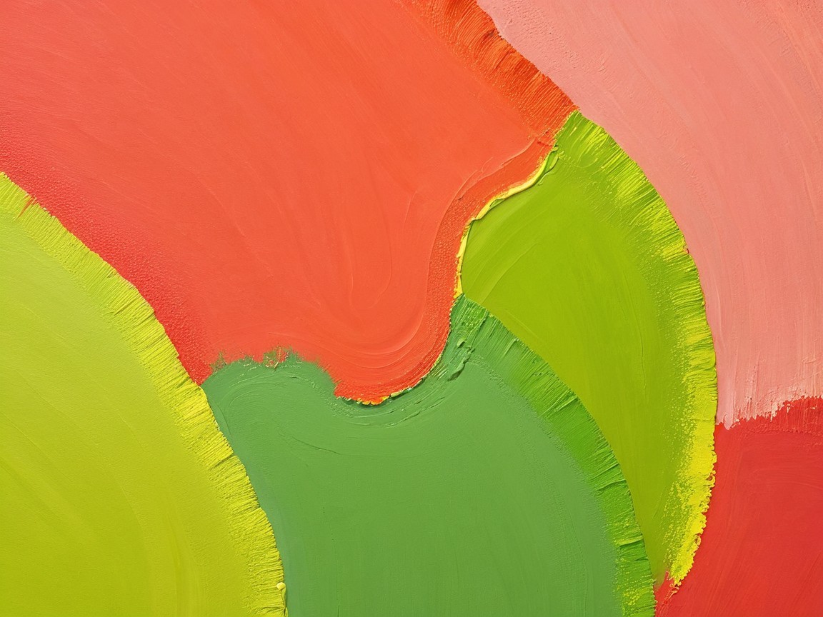 Abstract Painting with Vibrant Colors and Dynamic Curves